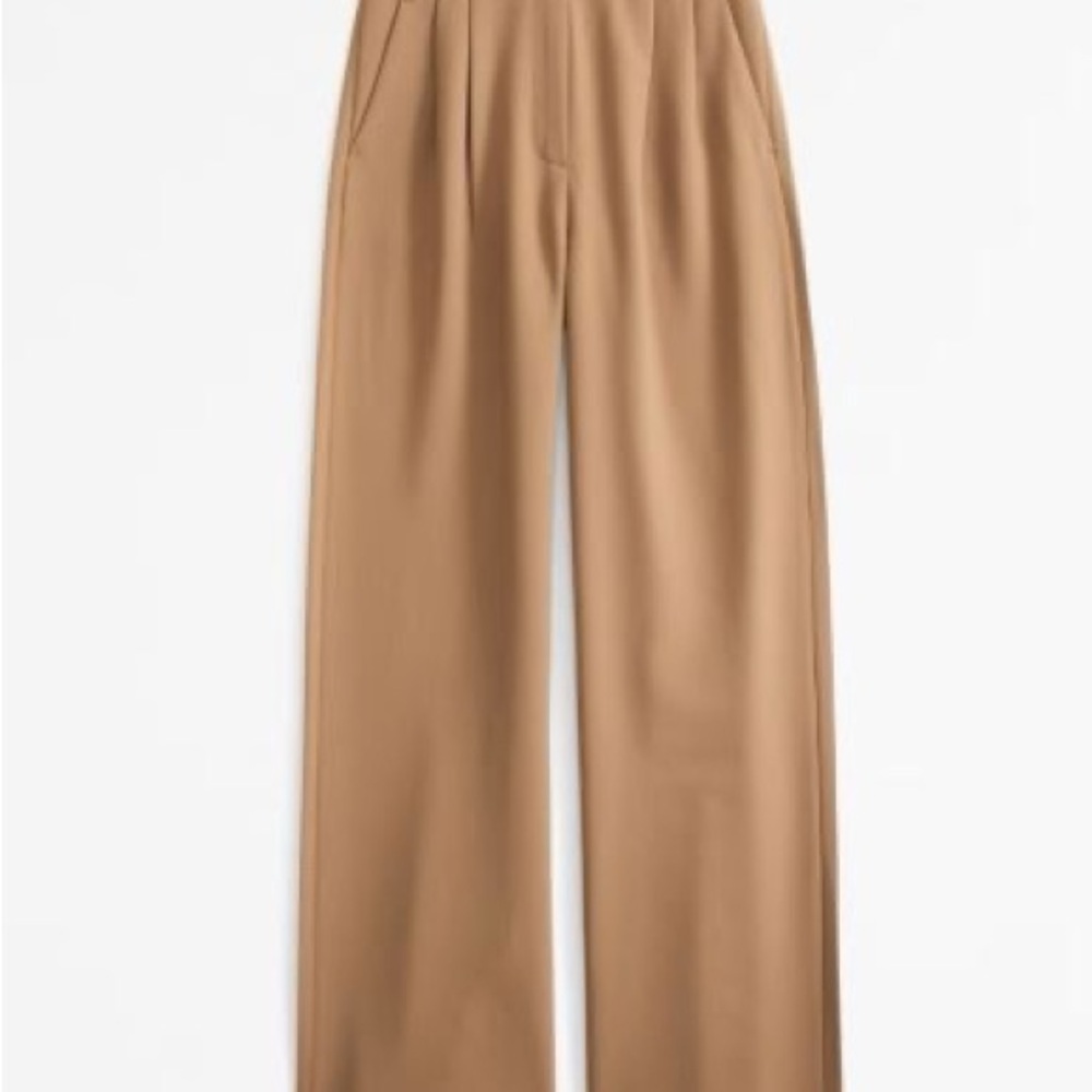 Abercrombie & Fitch Tan Sloane Wide Leg Pants (Short)